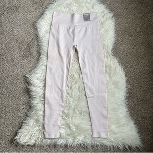 Forever 21 Women’s Light Pink Ribbed High-Waist Leggings Size Medium